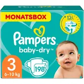 Pampers Baby-Dry Windeln - Größe 3 (6-10 kg) - 198 Stück - Multi-Pack