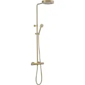 Ben Engraved Line Regendusche Set Ø25cm Gebürstetes Messing