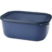 Mepal Frischhaltedose cirqula rechteckig, 3000 ml, Auslaufsichere Multischüssel mit Deckel, Farbe: dunkelblau, Nordic denim