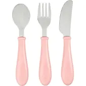 Beaba Rosa Edelstahl Besteckset - 3 Teile