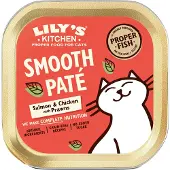 Lily's Kitchen Smooth Paté Katzenfutter - Schale - Lachs & Huhn - 19 x 85 g