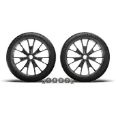 Hudora Ersatzrollenset für Big Wheel 205 205 mm Ø Crossover schwarz f.Mod.14109