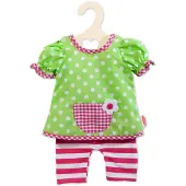 Heless Puppenkleid mit Legging grün/rosa 35-45 cm