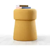 Hannah Home , Beans- FLF1209, Senf, Klassische Sitzsäcke, 50% Baumwolle / 50% Leinen