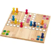 Goki Hölzerne Ludo Spiel-Variable