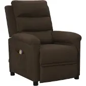 vidaXL Massagesessel Dunkelbraun Stoff