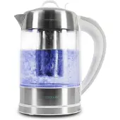 Cecotec ThermoSense 370, 1,7 l, 2200 W, Grau, Edelstahl, Transparent, Weiß, Glas, Edelstahl, Wasserstandsanzeige, Filterung