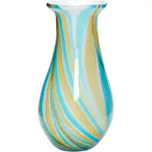 Hubsch Kaleido Vase Blue/Yellow - , Blau, Glas