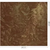 Kek Amsterdam Tropische Landschaften Goldtapete MW-062 - 300x280cm