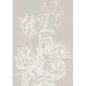 Kek Amsterdam Gravierte Blumentapete WP-746 grau 300x280cm