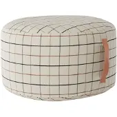 OYOY Grid Hocker groß Off White