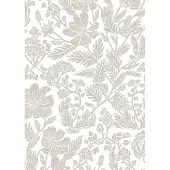 Kek Amsterdam Gezeichnete Blumentapete 100x280cm beige