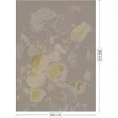 Kek Amsterdam Goldenes Zeitalter Blumen Goldtapete MW-043 - 200x280cm