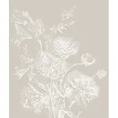 Kek Amsterdam Gravierte Blumentapete grau WP-758 400x280cm