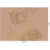 Kek Amsterdam Gravierte Blumen Goldtapete MW-024 - 400x280cm