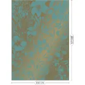 Kek Amsterdam Gravierte Blumen Goldtapete MW-019 - 200x280cm