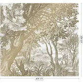 Kek Amsterdam Gravierte Landschaften Goldtapete MW-041 - 300x280cm