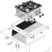 CombiSteel Drop-In Gasherd 4 Br. 18Kw