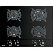 Teka GBC 64000, Schwarz, Integriert, 60 cm, Gaskochfeld, Glas, 4 Zone(n)