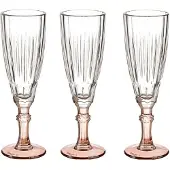 Vivalto Champagnerglaser Exotic Collection - Set 6x - altrosa Boden - 170 ml - Champagnerfloten