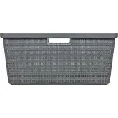 Keter Jute - Wäschekorb - Grau - 46L - 59,4x39,4xh25cm - (2er-Set)