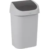 Curver Abfallbehälter Mistral, Swingdeckel, 100 % Recycling-Kunststoff, B 325 x T 253 x H 517 mm, 25 Liter, grau/anthrazit