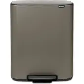Brabantia Bo Tretmülleimer 60 Liter - Platinum