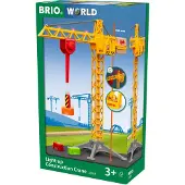 BRIO Baukran m. Licht - 5 Teile - Gelb 33835 - - One Size - Autos