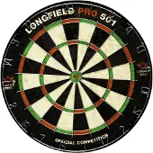 Longfield Darts 065004C, Dartscheibe, Schwarz, Grün, Rot, Weiß, Sisal, Fest, Erwachsener, 46 cm