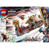 LEGO 76208 Marvel Das Ziegenboot Spielzeug-Schiff aus Thor: Love & Thunder, Avengers-Set zum Bauen mit Minifiguren und Sturmbrecher ab 8 Jahre