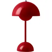 &tradition Flowerpot VP9 LED-Akkutischleuchte zinnoberrot - &Tradition &Tradition, Flowerpot VP9, dimmbar, Rot, für Wohnzimmer, Kunststoff, Design