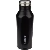 Abbey camp Thermosflasche Doppelwandig Godafoss Schwarz Silber (0,35L)