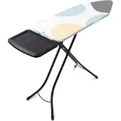 Brabantia Bügelbrett C, Ärmelbügelbrett, Baumwolle, Dampfbügeleisen, Mehrfarbig, Muster, 1240 x 450 mm