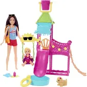 Barbie Puppenset - Skipper First Jobs - Wasserpark-Spielset - - One Size - Puppen