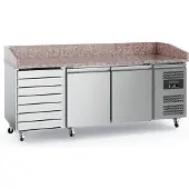Ecofrost Gastro Pizzatisch Kühltisch Kühltheke Edelstahl 2025x800x1000mm 580l +2/+8°C