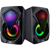 No Fear Lautsprecherset 2 Stück - Leuchtend - USB-Anschluss - Bluetooth/ Aux - Schwarz