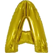 Riethmüller Grosser Buchstabe A Gold Folienballon N34 verpackt