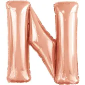 Riethmüller Grosser Buchstabe N Roségold Folienballon N34 verp