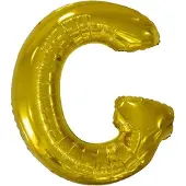 Riethmüller Grosser Buchstabe G Gold Folienballon N34 verpackt