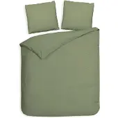 Heckett & Lane Heckett and Lane Punto Dbo 200 Laurel Green Bettwäsche 1 x Bettbezug 200x220 + 2 x Kopfkissenbezug 70x60 Laurel-Green Gepunktet grün