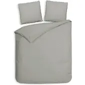 Heckett & Lane Heckett and Lane Punto Dbo 240 Cloud Grey Bettwäsche 1 x Bettbezug 240x220 + 2 x Kopfkissenbezug 80x80 Cloud-Grey Gepunktet grau