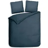 Heckett & Lane Heckett and Lane Punto Dbo 240 Maritime Blue Bettwäsche 1 x Bettbezug 240x220 + 2 x Kopfkissenbezug 80x80 Maritime-Blue Gepunktet blau