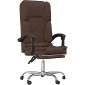 vidaXL Bürostuhl mit Massagefunktion Braun Kunstleder