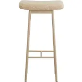 Nordal Barhocker ZALA mit Sitz aus Teddy Bouclé - Beige
