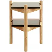 Nordal Amber Beistelltisch - Holz / Glas