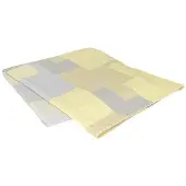 Broste Copenhagen Patch Tagesdecke - Banane gelb / blau