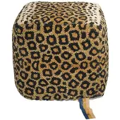 Doing Goods Leoparden-Pouf klein