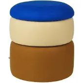 Broste Copenhagen Teichhocker Blau/Sand/Ocker Ø38cm