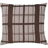 Broste Copenhagen Karo-Kissen braun inkl. Füllung - W60XL60CM