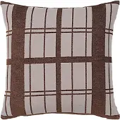 Broste Copenhagen Schachbrettkissen braun inkl. Füllung - W50XL50CM